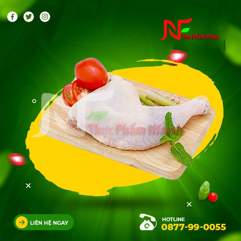 Đùi gà góc tư