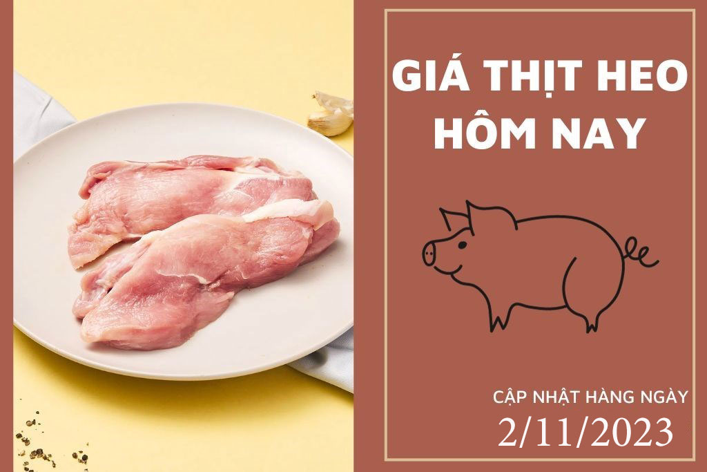 Giá thịt heo hôm nay 2/11/2023  Đuôi heo giảm 3.000 đồng/kg tại Vifoods